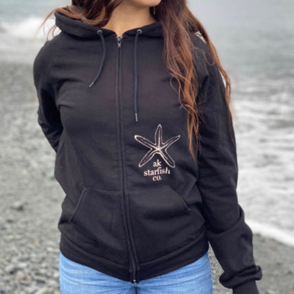 AK Starfish Co Zip Up Hoodie